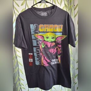 Star Wars Grogu Dark Gray T-Shirt with Vibrant Design